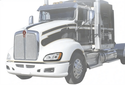 KOZAK Chrome LED Headlight (Driver Left Side) for Kenworth T660 T770 T700 T170 T270 T370 T470 T440 2008-2016 PLUS Logo, Wipers, Frame License Plate, 4x H11 LED Bulbs and Vest