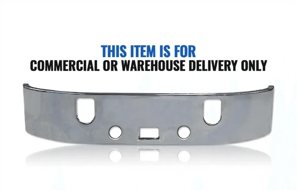 KOZAK Aftermarket Replacement 17” Chrome Bumper Wihtout Tow Center Wiht Fog Compatible with Mack Vision CX 2002+ PLUS 2x22" Windshield Wipers and KOZAK Vest
