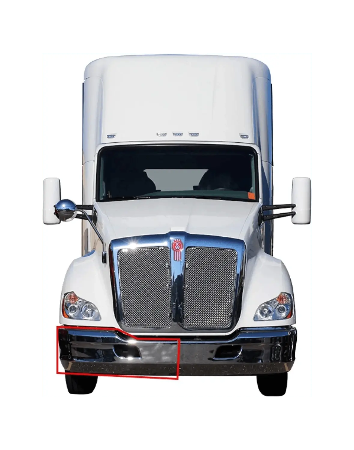 Kozak Bumper Chrome Plastic Extension Corner Right Passenger Side for Kenworth T680 - Tacoma Parts Corporation