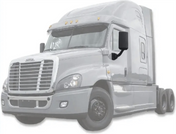 Kozak Replacement Black Heated Door Side Mirror Left Driver Side for Freightliner Cascadia 2008-2017 PLUS Freightliner Logo Emblem, 2x 22 inch Windshield Wipers and KOZAK Reflective Vest included