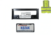 Kozak Bumper Guard Bracket (205920) Compatible with Ford Transit Van 2014+ Plus License Plate Holder and Frame, Kozak Vest