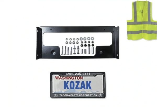 Kozak Bumper Guard Bracket (205920) Compatible with Ford Transit Van 2014+ Plus License Plate Holder and Frame, Kozak Vest