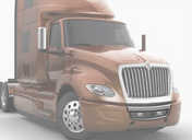 KOZAK Center Bumper Chrome Trim for International LT625 Plus International Logo Emblem and Kozak Reflective Vest