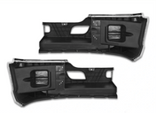 Kozak Bumper Chrome Plastic Extension Corners (Driver Left & Passenger Right Side) Pair SET for Kenworth T680 - Tacoma Parts Corporation