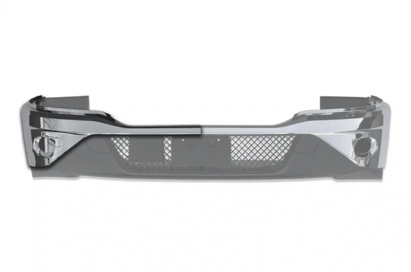 Kozak Chrome Bumper Cover Without Fog LAMP Hole (Passenger Right Side) for Kenworth T680 Next GEN 2022 2023+ Plus Logo, 2x22 Windshield Wipers and KOZAK Vest