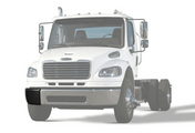 Kozak Steel Black Bumper Corner Passenger (Right) Side compatible with Freightliner M2 Business Class 106 112 03-12 PLUS Logo, 2x 22" Windshield wipers, License Plate Frame and Vest