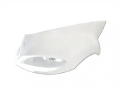 Kozak Fiberglass Hood Fender (Left Driver Side) with Chrome Hood Mirror Pair for International Prostar 2006-2017 Passenger Right Side Plus Logo, 2x22 Windshield Wipers, License Plate Frame and Vest