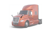 KOZAK Chrome Hood Mirror (Left Driver Side) compatible with International LT625 Trucks PLUS International Logo, Windshield Wipers, Frame License Plate and KOZAK Vest