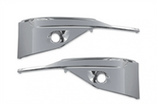 Kozak Chrome BUMPER COVERS with FOG LAMP HOLE PAIR SET (Driver Left and Passenger Right Side) for KENWORTH T680 NEXT GEN 2022 2023+ PLUS Logo, 2x22" Windshield Wipers and KOZAK Vest