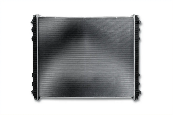 KOZAK Replacement Radiator (437157S) for Freightliner Century, Columbia, FL, FLD112 to FLD120 Series PLUS Logo, Wipers, License Plate Frame, 2x Trailer Tail Lights and Vest