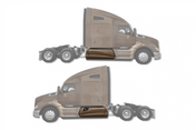 Fairing Skirt Panels 80" (203 cm) Right & Left Side w/tube Compatible With Kenworth T680 2013-2021 Semi Truck PLUS Logo, 2x22" Windshield Wipers and KOZAK Reflective Vest