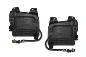 KOZAK LED DRL Sequential Turn Signal Headlights Black Pair (Driver Left & Passenger Right Side) for KENWORTH W990 2019-2022 PLUS Logo, Windshield Wipers and Vest