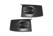 KOZAK Black Plastic Corner Bumper Driver (Left) and Passenger (Right) Sides compatible with Freightliner M2 Business Class 106 112 PLUS Logo, 2x 22" Windshield wipers and Kozak Reflective Vest
