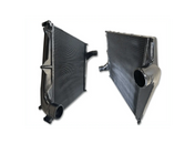 KOZAK Replacement Charge Air Cooler 3970775 for Volvo VNL 2000-2008, VN 1998-1999, VT 2006-2010, VNM 2000-2009 PLUS Volvo Logo with Stripe, Wipers, 2x Trailer Tail Lights, License Plate Frame, Vest