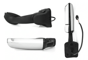 Kozak Replacement Chrome Heated Door Side Mirror Set (Left Driver + Right Passenger Sides) for Freightliner Cascadia 2008-2017 PLUS Logo, 2x 22" Windshield Wipers and Kozak Vest