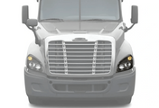 KOZAK Projector Replacement HEADLIGHTS BLACKOUT FULL LED - Left Driver Side For Freightliner Cascadia 2008-2017 PLUS Logo, 2x 22" Wipers, License Plate Frame, Vest
