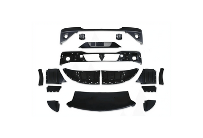 Kozak Plastic COMPLETE BUMPER PAINT with FOG LAMP HOLE + LED Fog Light- Pair Set (Left and Right Side) for KENWORTH T680 NEXT GEN 2022 2023+ PLUS Kenworth Logo, 2x22" Windshield Wipers and KOZAK Vest