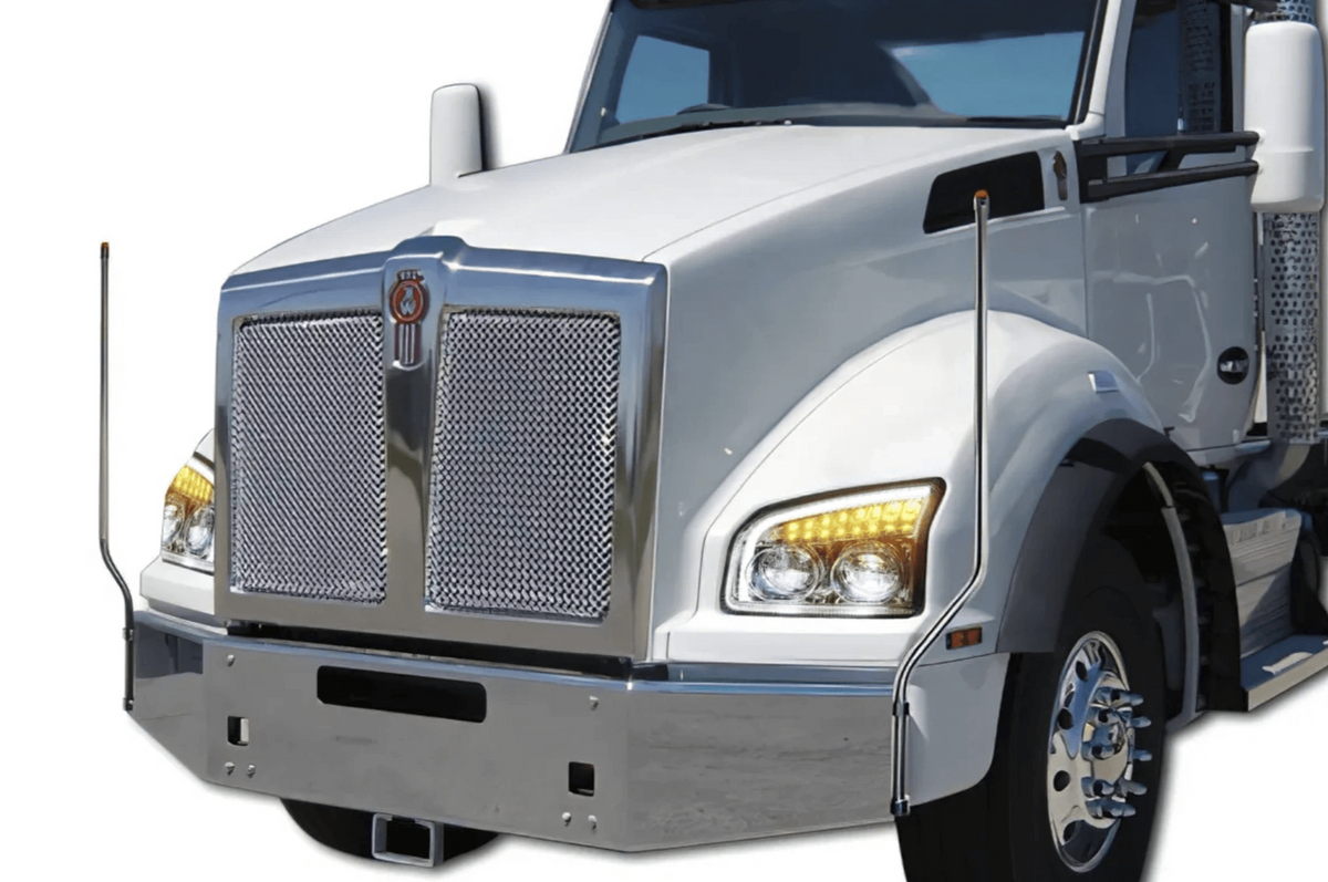 KOZAK Full LED Performance Headlight Assembly (Driver Left Side) for KENWORTH T880 2013+ PLUS Logo, Windshield Wipers and Vest