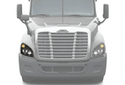 KOZAK Projector Replacement HEADLIGHTS BLACKOUT FULL LED - Passenger Right Side For Freightliner Cascadia 2008-2017 PLUS Logo, 2x 22 Wipers, License Plate Frame, Vest