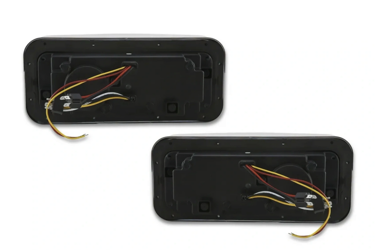 KOZAK LED DRL DUAL Chrome Projector Headlights Set Pair (Driver Left & Passenger Right Side) for WESTERN STAR 6900 4900 4800 SERIES PLUS Windshield Wipers and Vest