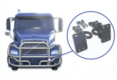 KOZAK Bumper Deer Moose Brush Guard Brackets Mounting Hardware Set Compatible with EX-Guard Volvo VNL 1999-2003 - Plus Vest