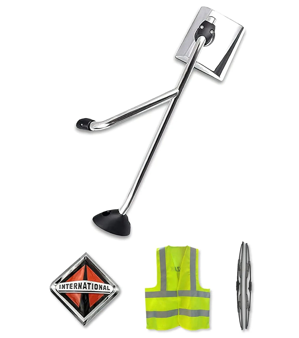 Chrome Hood Mirror Left Side International Prostar 2002-2017 - 