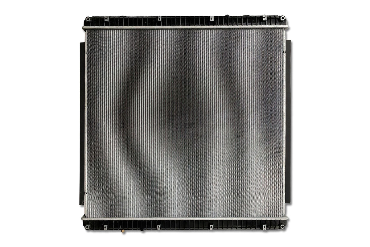 KOZAK Radiator (3s0580800002) for Freightliner Cascadia 2012-2015, WITH Oil Cooler, WITHOUT Frame PLUS Logo, Wipers, License Plate Frame, 2x Trailer Tail Lights and Vest