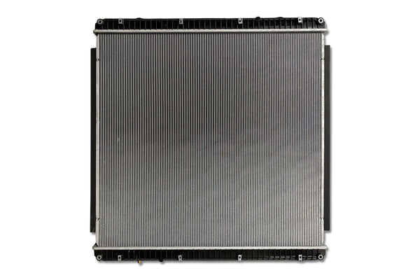 KOZAK Radiator (3s0580800002) for Freightliner Cascadia 2012-2015, WITH Oil Cooler, WITHOUT Frame PLUS Logo, Wipers, License Plate Frame, 2x Trailer Tail Lights and Vest