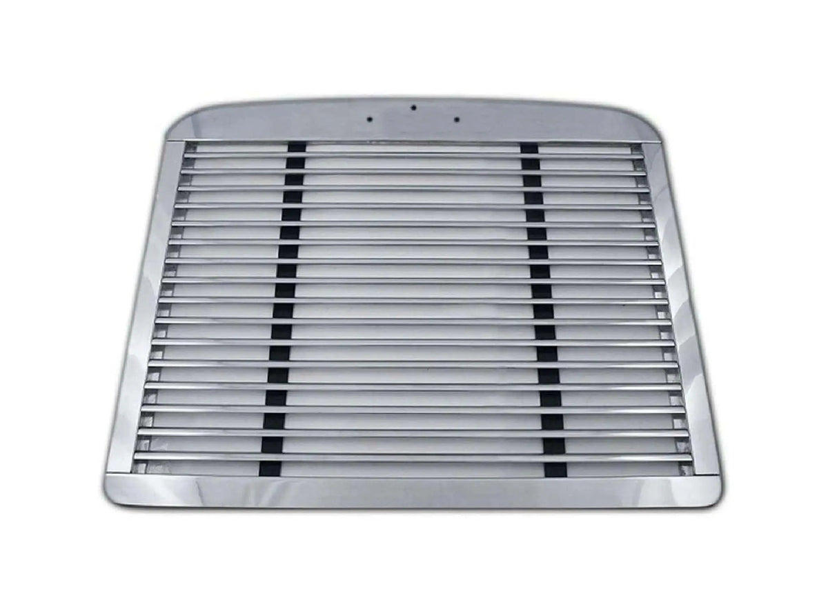 Aluminum Grille Compatible with Freightliner FLD 120 1992-2003 PLUS 2x 22" Windshield Wipers, Freightliner Logo, and KOZAK Reflective Vest