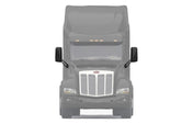 Kozak Black Replacement Door Mirrors with Arms Left [Driver] and Right [Passenger] Side Compatible With Peterbilt 579 Semi Trucks PLUS Logo, Kozak Vest and 2x22 inch Windshield wipers