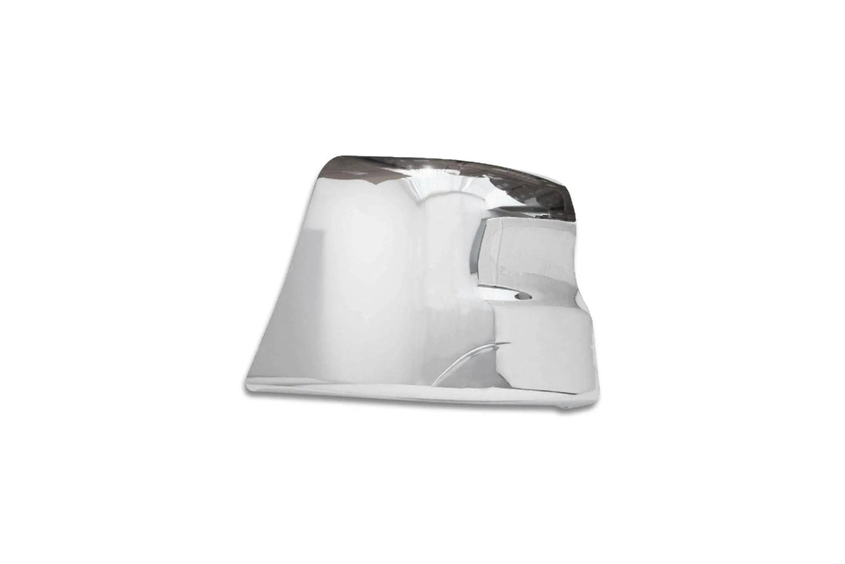 KOZAK Chrome Extension Corner Bumper End Caps Right Side Set (Passenger Side) for Freightliner Columbia 2001-2017 PLUS Logo, 2x2" Windshield Wipers and KOZAK Reflective Vest