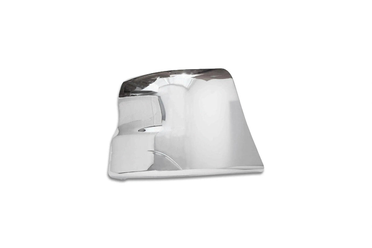KOZAK Chrome Extension Corner Bumper End Caps Left Side (Driver Side) for Freightliner Columbia 2001-2017 PLUS Logo, 2x2" Windshield Wipers and KOZAK Reflective Vest