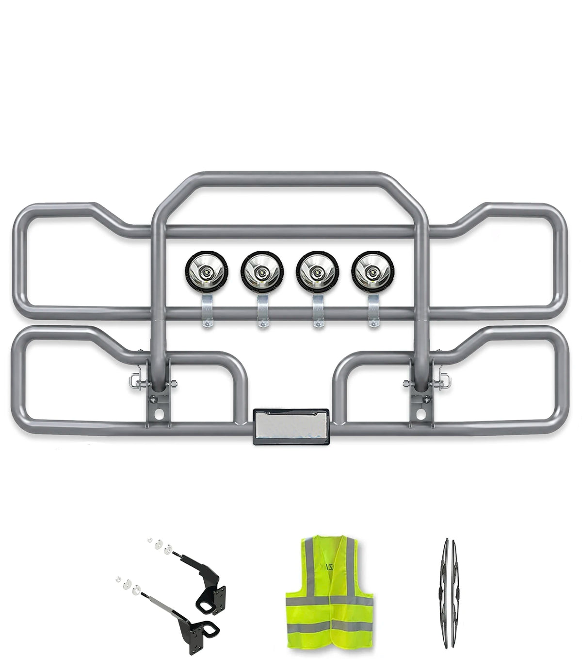 Gray Front Grille Deer Moose Bumper Guard 2018+ Freightliner Cascadia 126 116