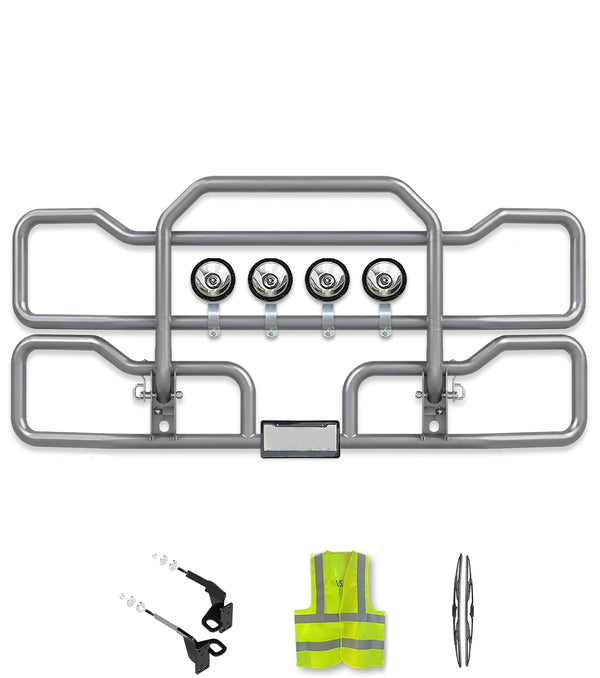Gray Front Grille Deer Moose Bumper Guard 2018+ Freightliner Cascadia 126 116