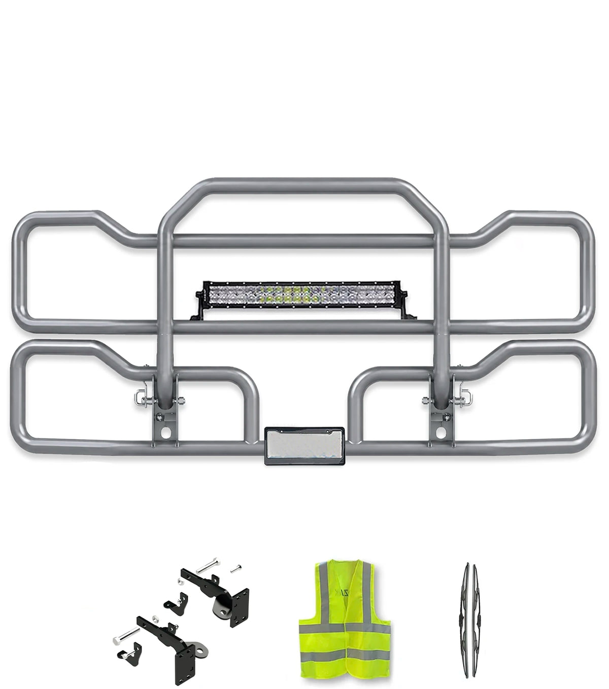 Gray Front Grille Deer Moose Bumper Guard 2013-2021 Peterbilt 579