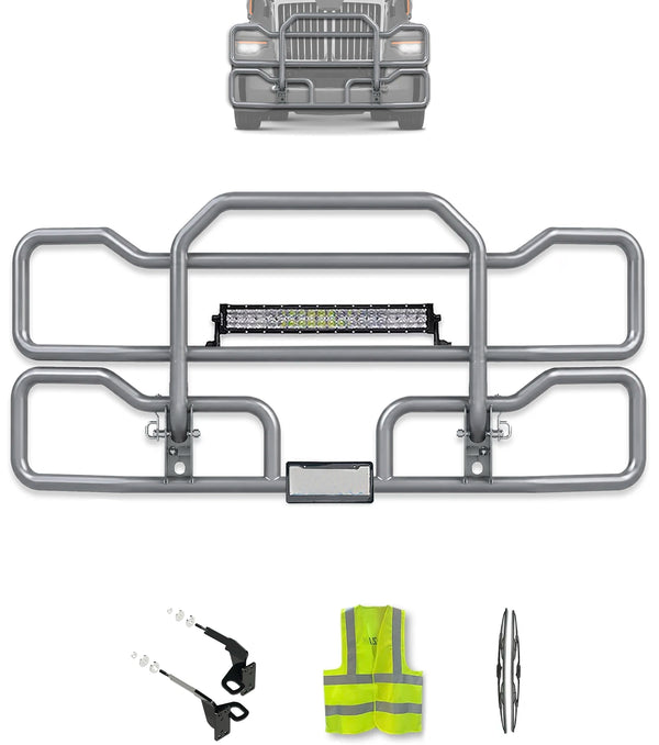 Gray Front Grille Deer Moose Bumper Guard 2023+ Western Star 57X Set-Back
