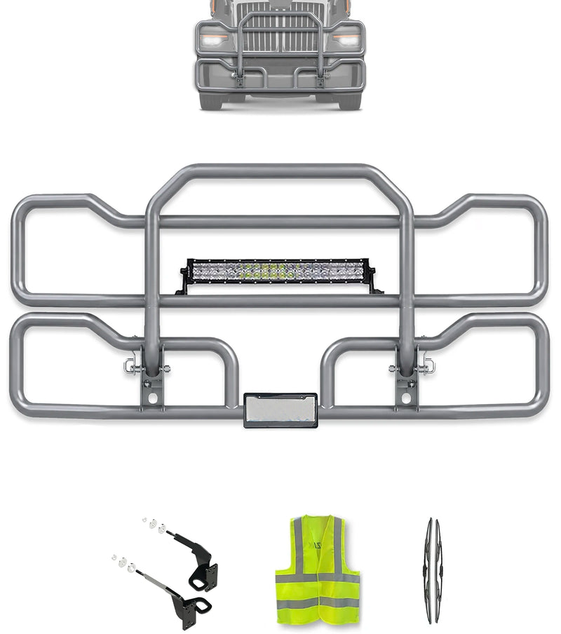 Gray Front Grille Deer Moose Bumper Guard 2023+ Western Star 57X Set-Back