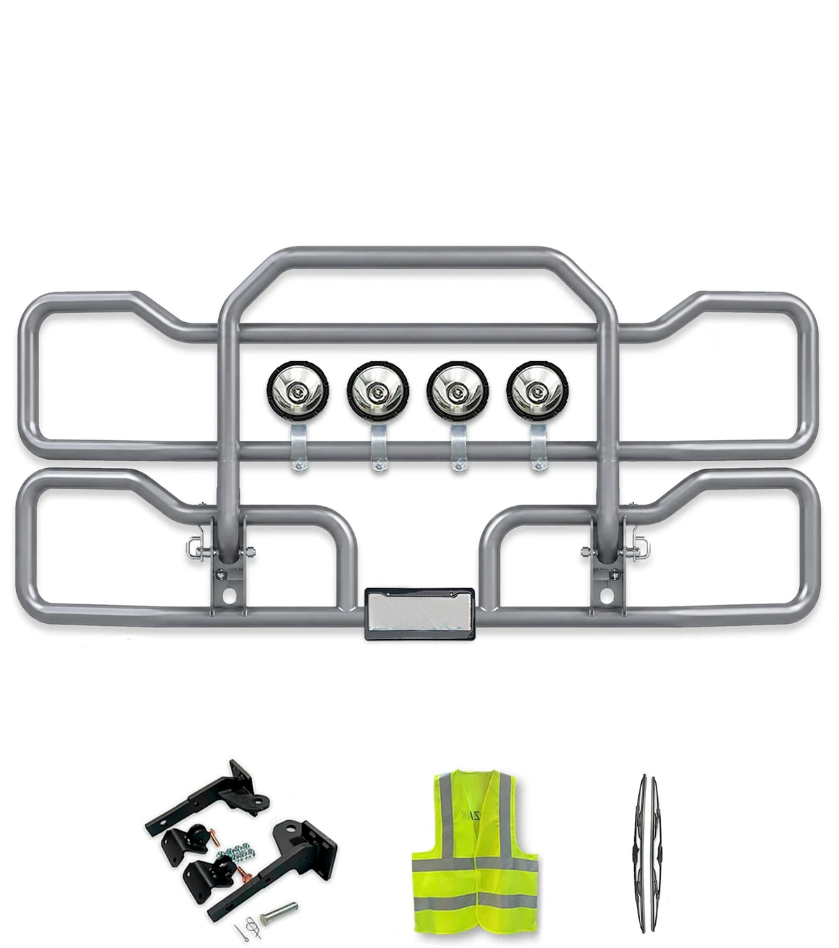 Gray Front Grille Deer Moose Bumper Guard 2022+ Kenworth T680 Next Gen