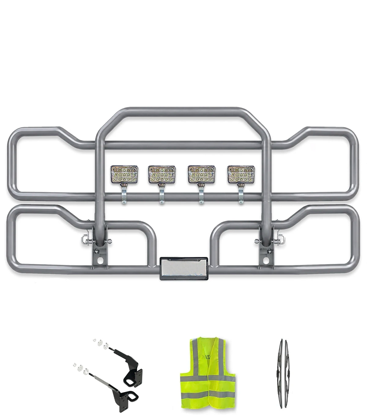 Gray Front Grille Deer Moose Bumper Guard 2018+ Freightliner Cascadia 126 116