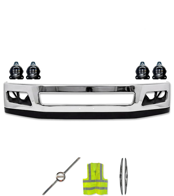 Bumper Chrome with LED Fog Lamps Set 2018+ Volvo VNL