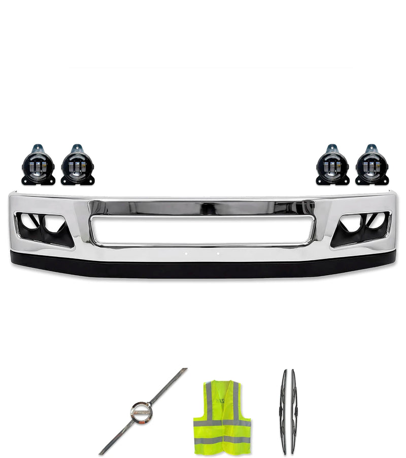 Bumper Chrome with LED Fog Lamps Set 2018+ Volvo VNL