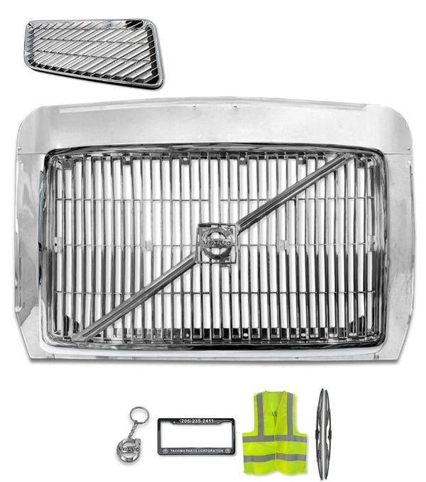 Front Grille with Bug Deflector Frame Chrome 1996-2003 Volvo VN VNL VNM