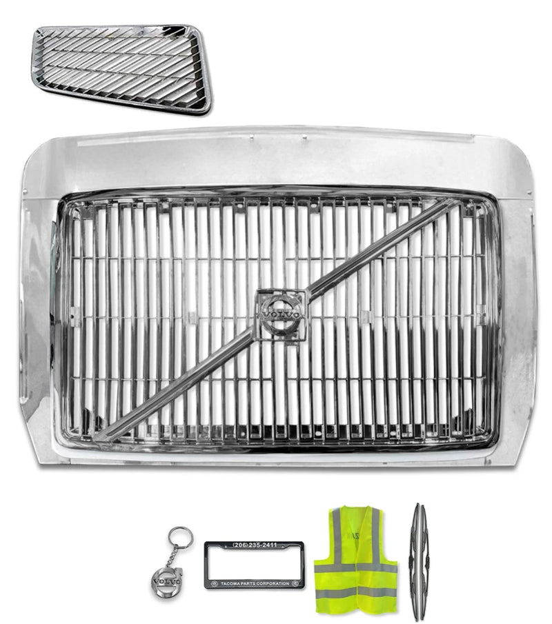Front Grille with Bug Deflector Frame Chrome 1996-2003 Volvo VN VNL VNM