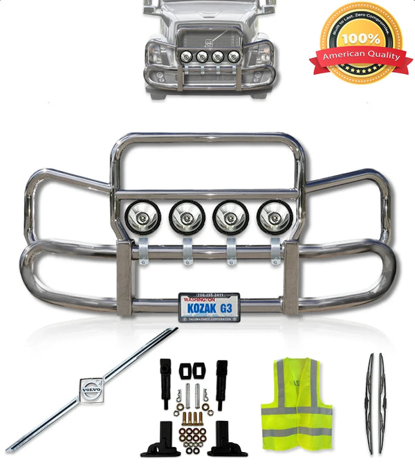 Front Steel Grille Deer Guard Herd 300 2004-2017 Volvo VNL 670