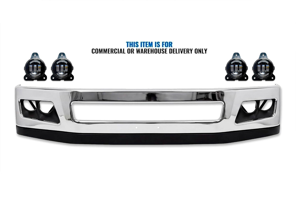 Bumper Chrome with LED Fog Lamps Set 2018+ Volvo VNL