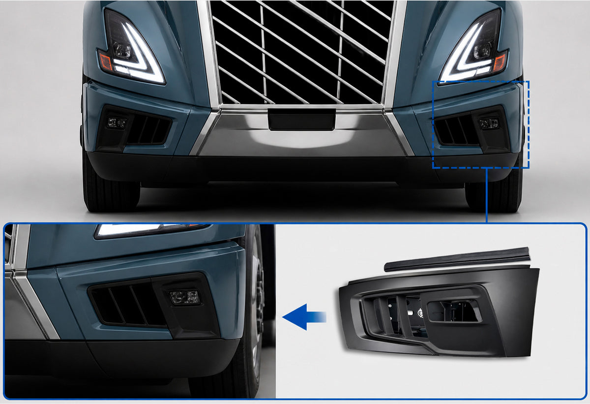 Bumper Corner, End Cap and Bezel Set Driver 2025+ Volvo VNL New