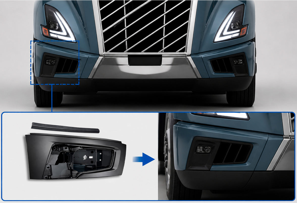 Bumper Corner and End Cap Passenger 2025+ Volvo VNL New
