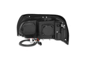 KOZAK Headlight Black Dual Halo Projector LED 12V Driver Left Side For Freightliner Century 1996-2010 PLUS Logo, 2x 22" Wipers, KOZAK Vest