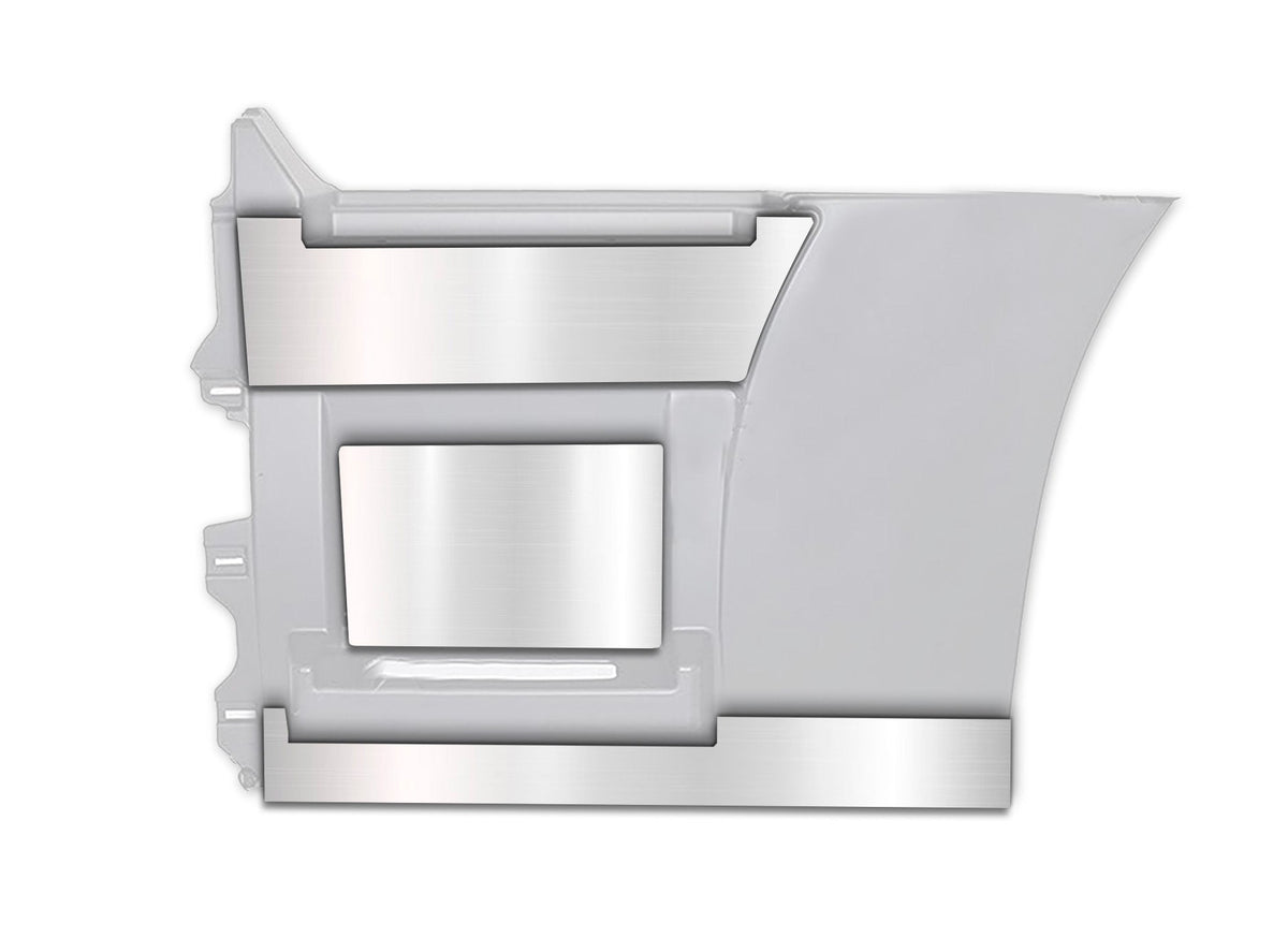Stripes Chrome Trim Set for Rear Step Fairing Panel 37" (95 cm) Driver Side (12L, 13L, 14L)  2004-2017 Volvo VNL