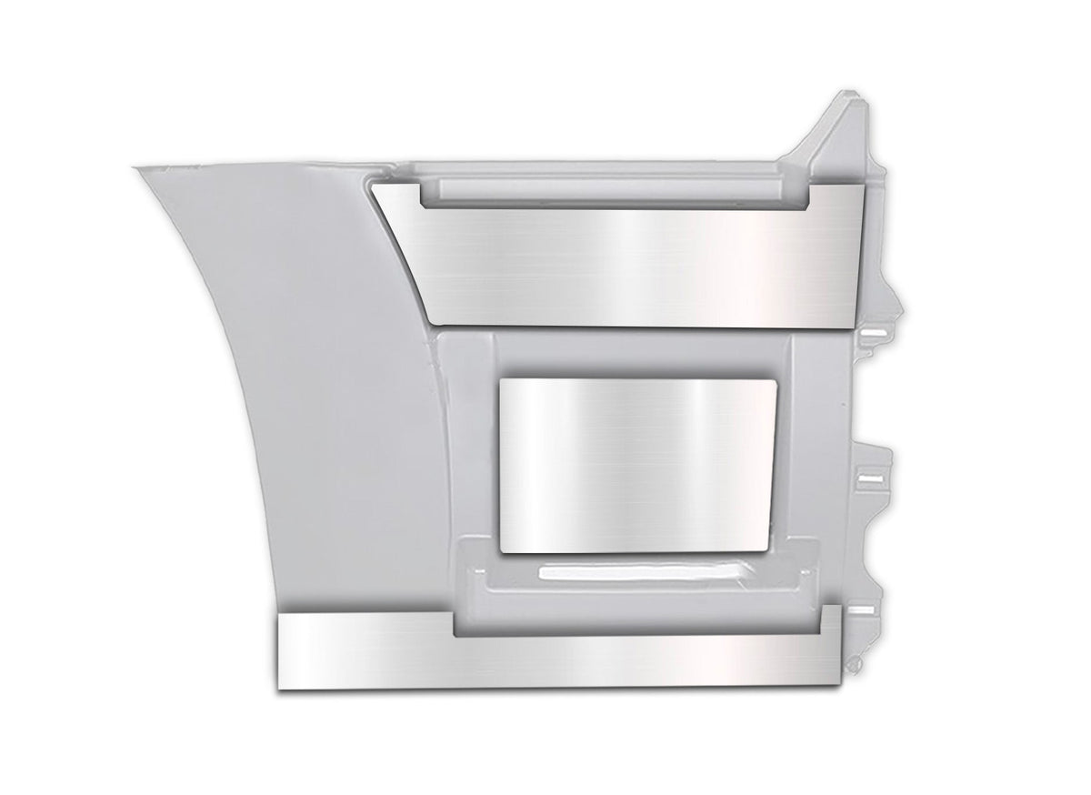Stripes Chrome Trim Set for Rear Step Fairing Panel 33" (85 cm) Passenger Side (12R, 13R, 14R)  2004-2017 Volvo VNL